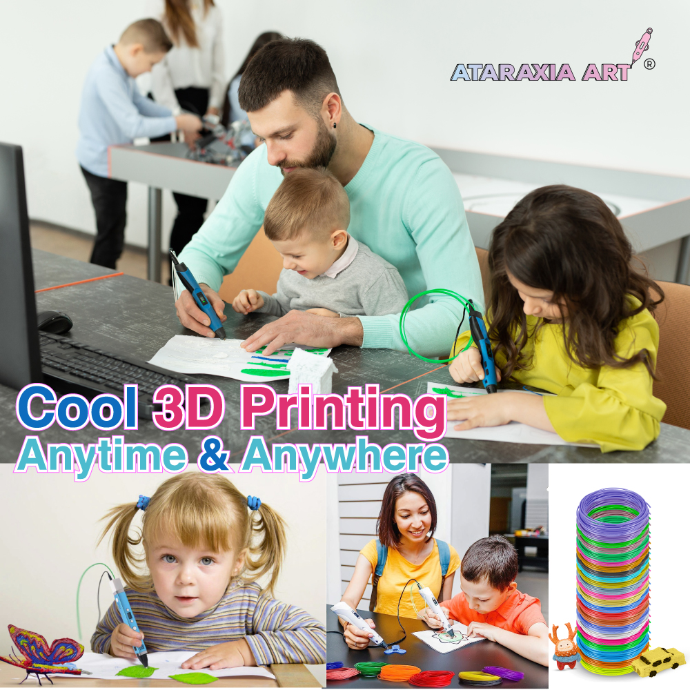 ATARAXIA ART 3D Pen PLA Filament Refills 1.75mm, 24 Colors (Each